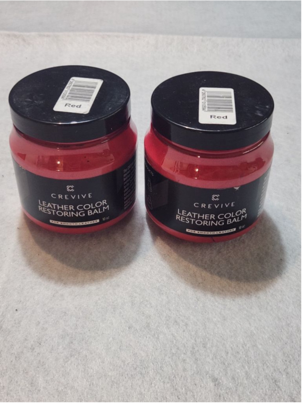 Set of Two CREVIVE Red Leather Color Restoring Balm 10floz NEW